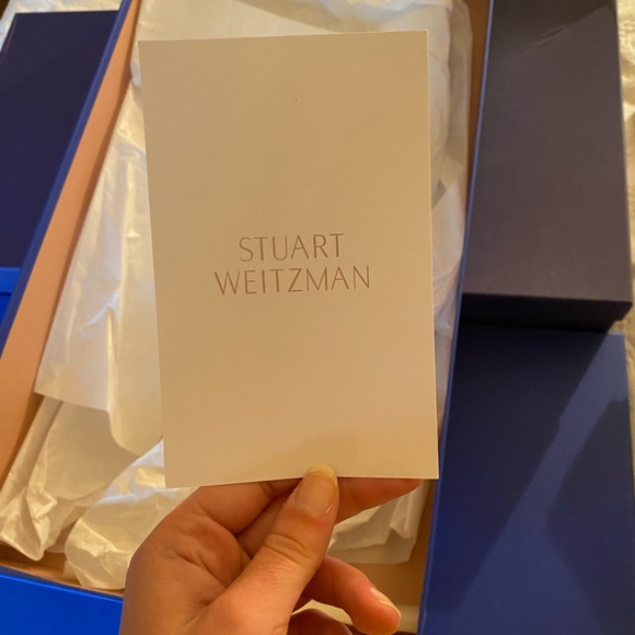 Stuart Wietzman beige knee high boots - Picture 3 of 4